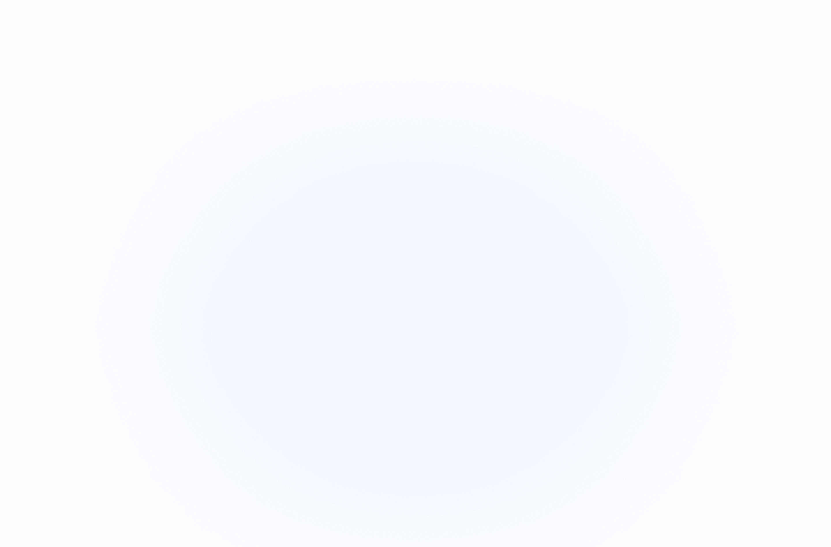 Blue circular gradient with concentric rings on a white background.